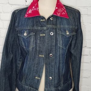 Jean Jacket Oriental Trim Joluka Size Medium